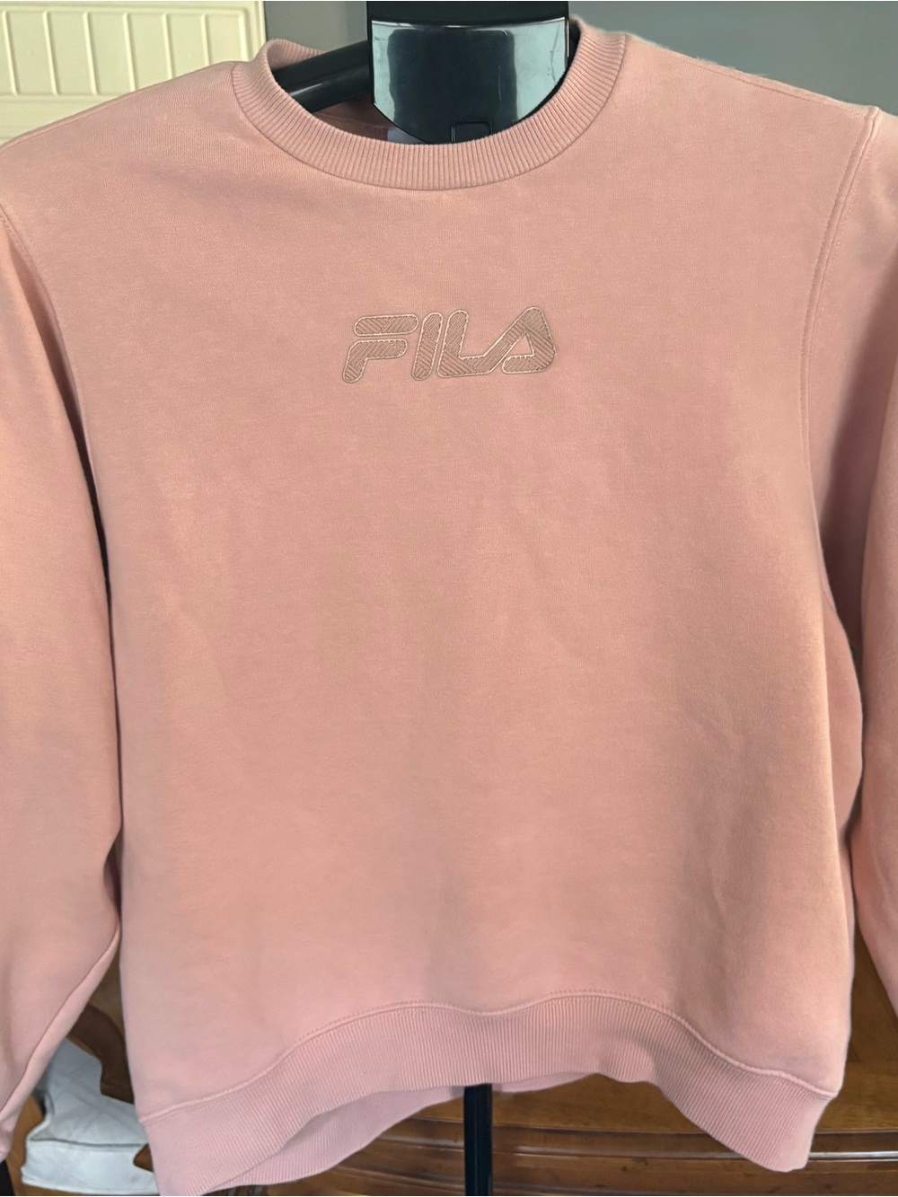 FILA Women's Dusty Pink Logo Crewneck Sweatshirt